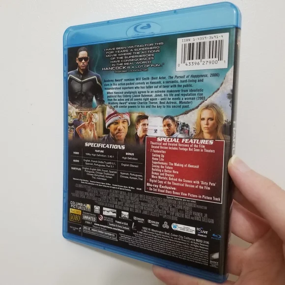 Add to order $2: Hancock BluRay disk 2 & case, missing disk 1 - Picture 3 of 3